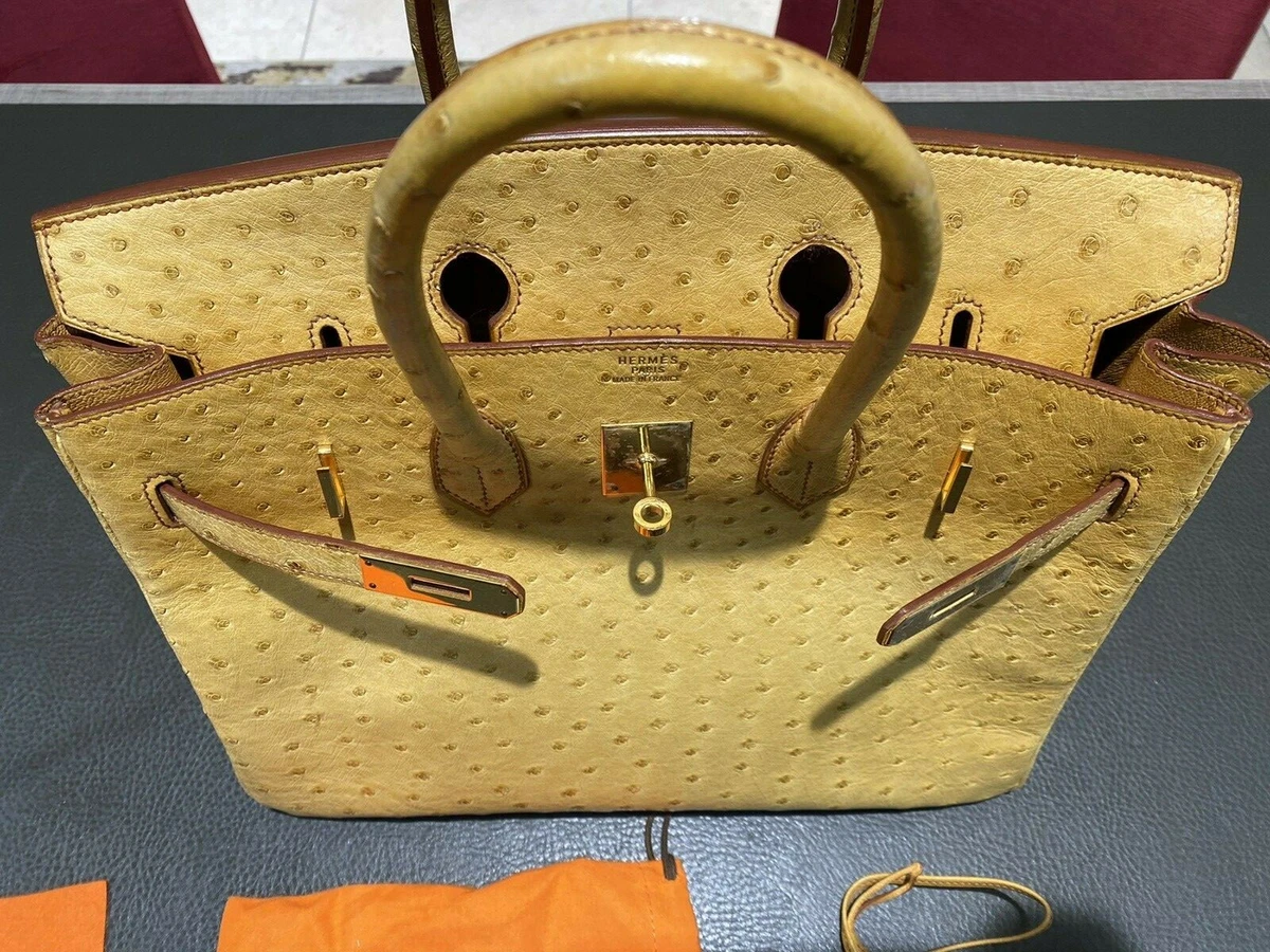 Hermés Vintage 1980 Kelly Ostrich Bag