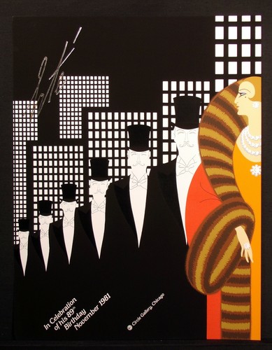 Erte Vintage Serigraph Print Art Show Poster 1981 Circle Gallery, Chicago, OBO! - Picture 2 of 3