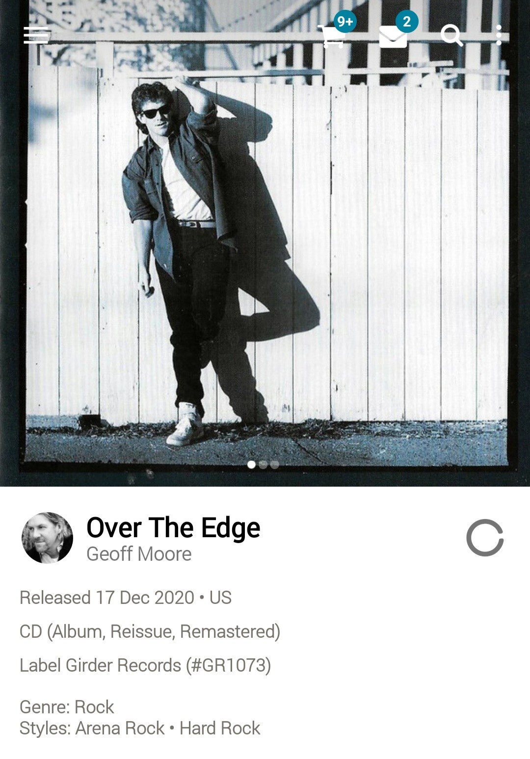 Geoff Moore Over The Edge 2020 Remastered CD 1986 Hi-Tech AOR Melodic Rock CCM  