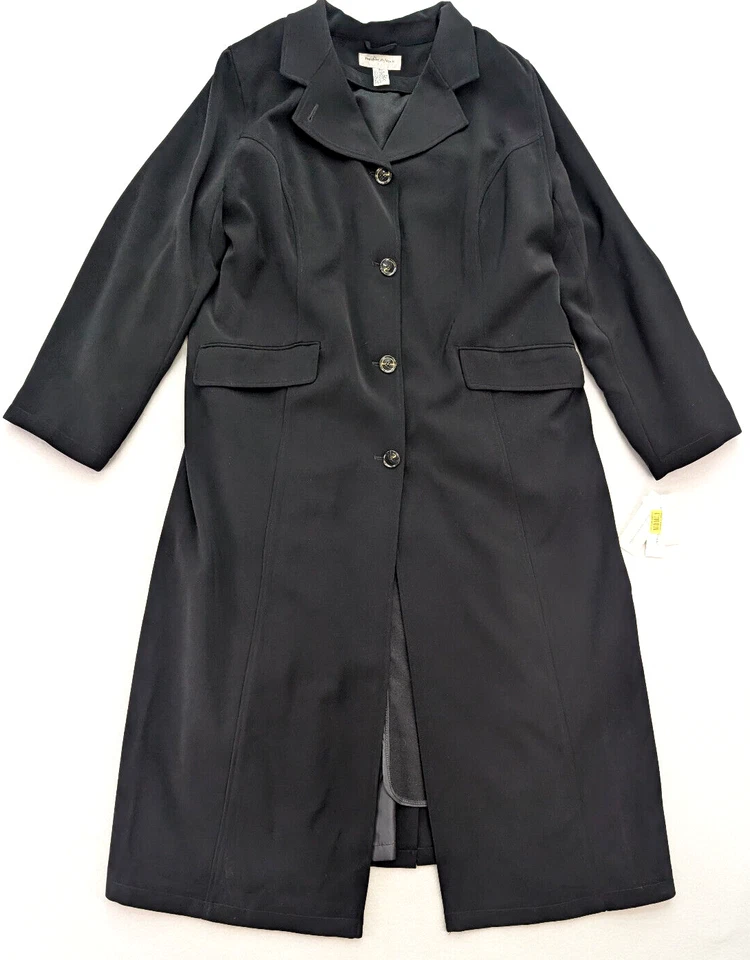 Gabardina para mujer Preston & York talla 18W forro extraíble negro andador NUEVO Foto 2 de 4