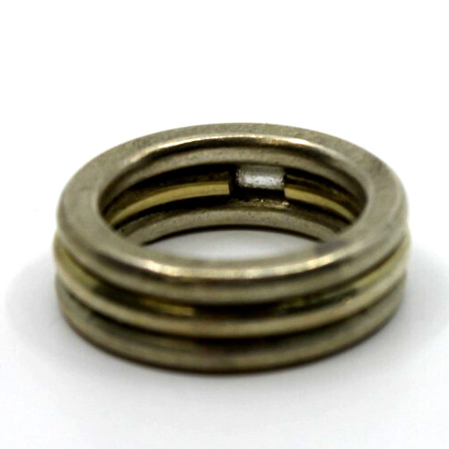 Sterling Silver Handmade 3 Stackable Connected Ri… - image 4