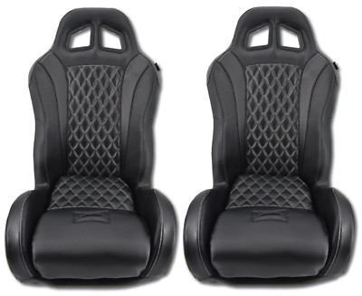 Black-Diamond Stitch Carbon CanAm X3 MAX Turbo R Suspension Seats by Aces Racing