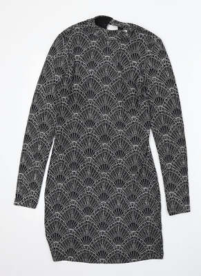 Divided by H&M Bodycon-Damen schwarz Polyestermischung Größe 14 Haken