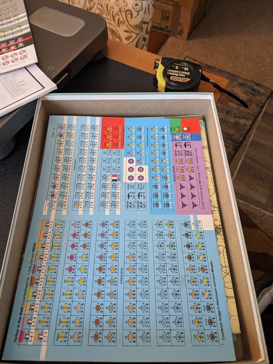 1940 VICTORY IN THE WEST BOARD GAME GMT Games- 100% COMPLETE