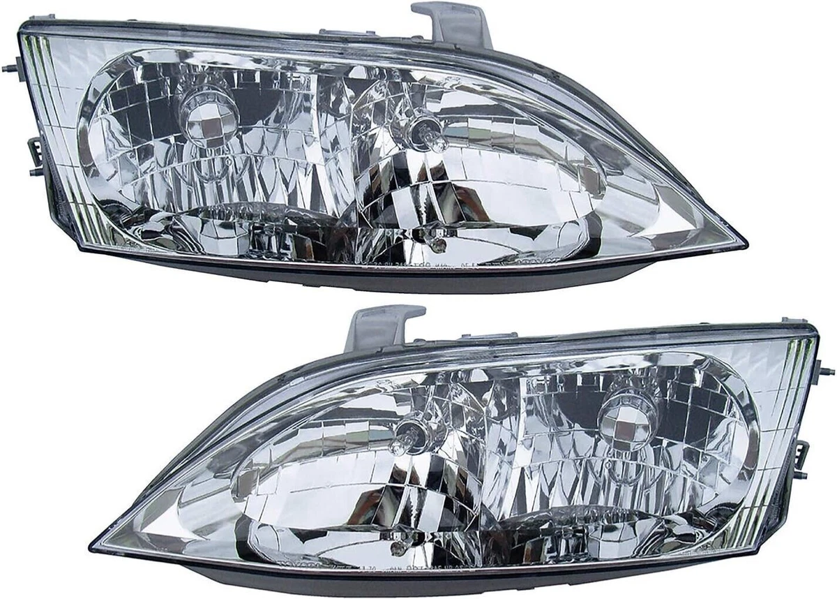 Headlights 4Pc Set Chrome Housing w/Performance Lens Fits 1997-2001 Lexus ES300