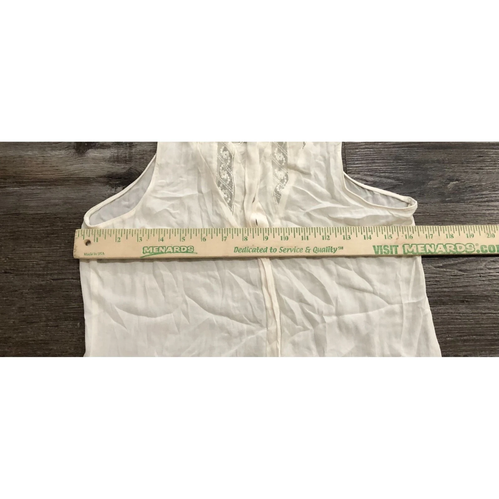 OFF WHITE Zara Basic abito senza maniche da donna XS Off bianco pizzo