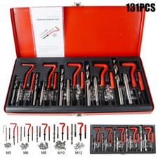 131pcs Stripped Thread Repair Kit Helicoil M5 M6 M8 M10 M12 Twist Drill Bits UK