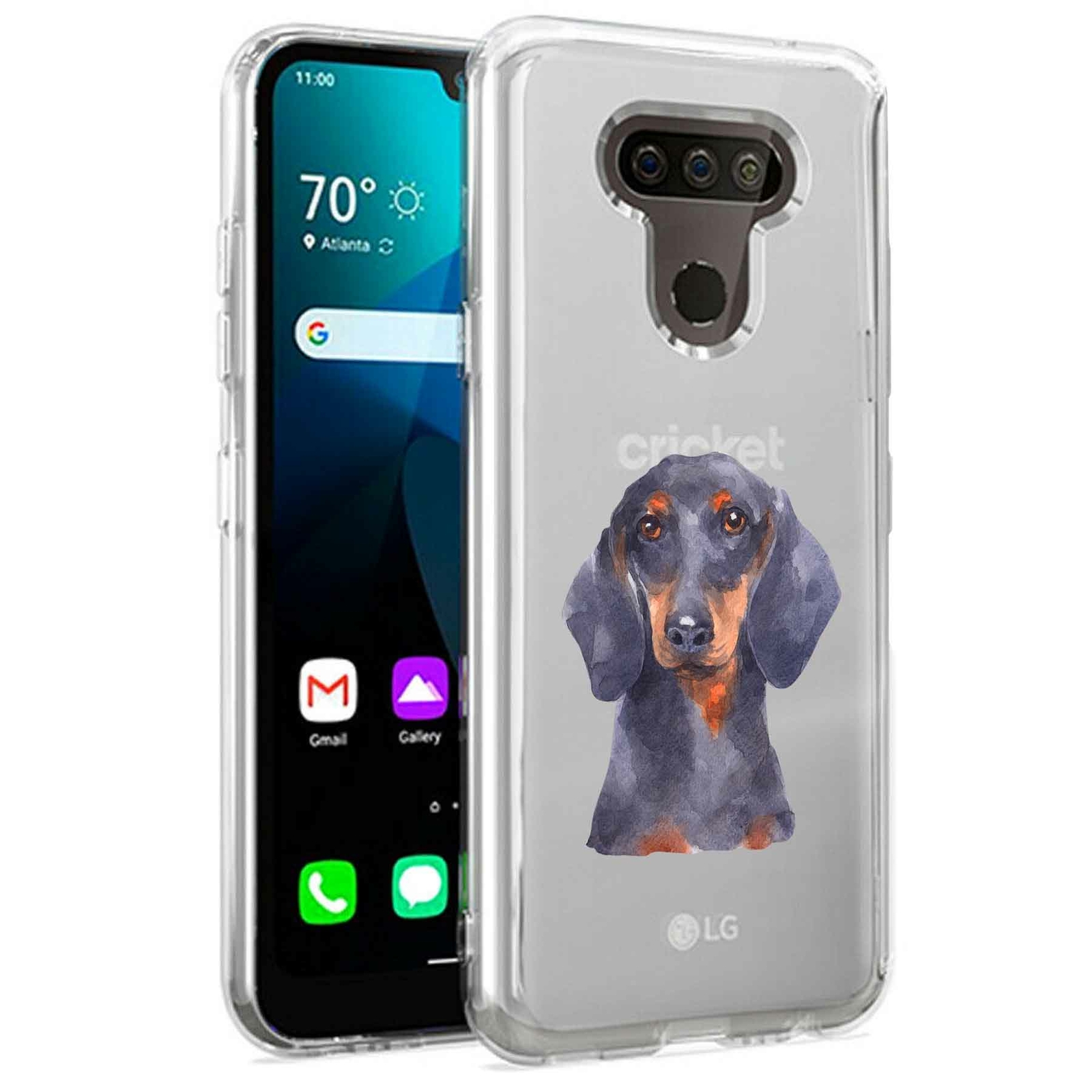 Phone Case for LG Harmony 4,Premier Pro Plus,K41, Dog Watercolor 20 Print