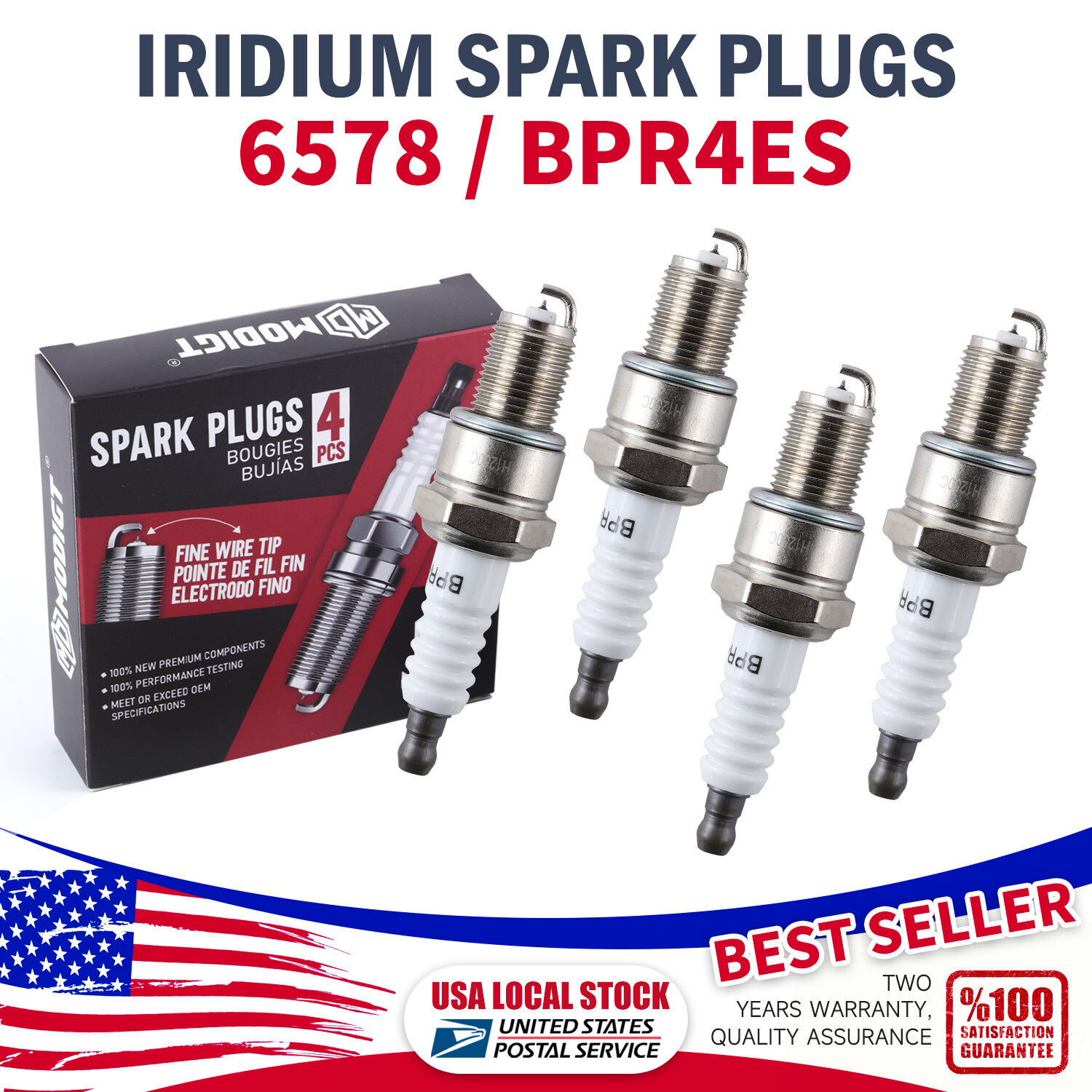 FOR NGK 6578 IRIDIUM 8PCS High Performence Spark Plugs for W14EXR-U13 W14EX-U13