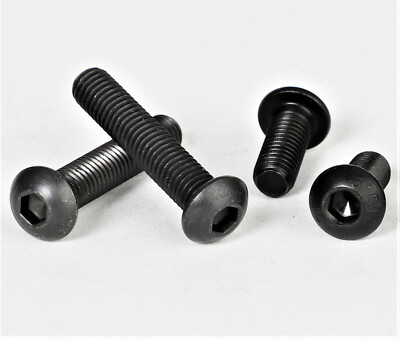 ISO 7380 10.9 Linsenschraube ISK M6 schwarz ( bis 100mm Länge ) unveredelt