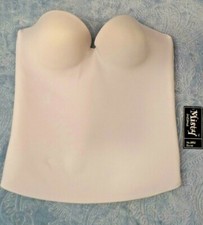 NEW Misty Intima 34B White Strapless Seamless Padded Hook Eye Corset Orig 40