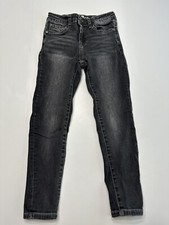 7 For All Mankind The Skinny Ankle Stretch Black Jeans Girls Size 10