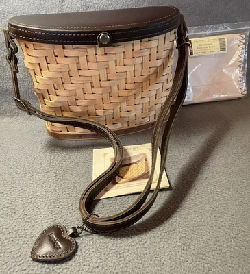 Longaberger 2005 Collector's Club Heartwood Binocular Basket w Fabric Liner NWOB - Image 1 of 4