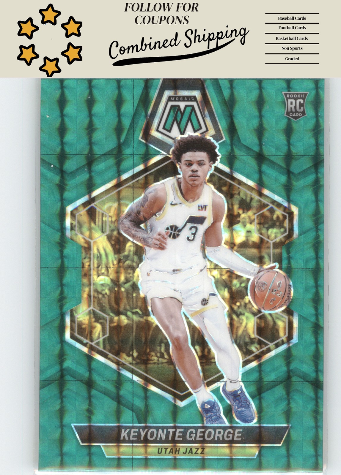 2023-24 Panini Mosaic #222 Keyonte George Green