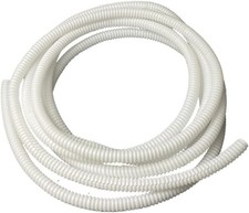 White Conduit Split Plastic Flexible Cable Tidy Solution Tube Trunking 10Mm - 2M