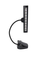 Portable Clip On Adjustable Neck 9 LEDs Music Stand Light Piano Orchestra Lam...
