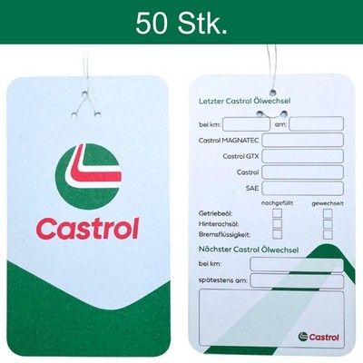 Castrol Oil Change Label Ölwechselanhänger Ölzettel (50 Stk.) (150009115)