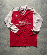 Vintage Erima 80s 70s Football Shirt Soccer Jersey Match Worn Red Size L Trikot