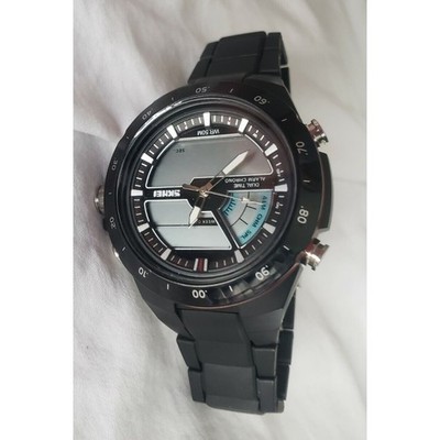 SKMEI Men's Dual Time Alarm Chrono Black Strap Watch 1016New With Tag