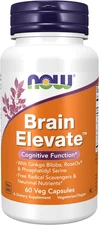 Supplements Brain Elevate Cognitive Support with Ginkgo Biloba & PS, 60 Veg Caps