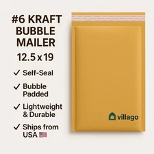 Large Kraft Bubble Mailers 12.5x19" Padded Shipping Envelopes Self Seal (10-100)