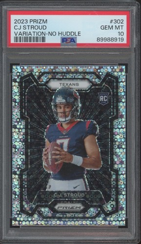 2023 Panini Prizm No Huddle #302 CJ Stroud RC Rookie Gem Mint PSA 10