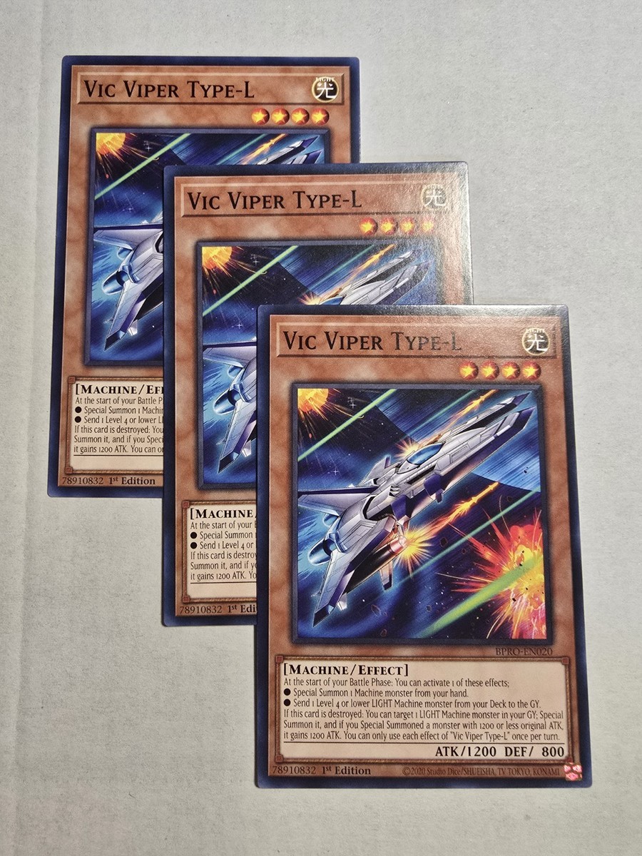 ⭐︎値下げしました⭐︎VIPER 3x Vic Viper Type-L 1st Edition Common BPRO-EN020 Yu-Gi-Oh! | eBay