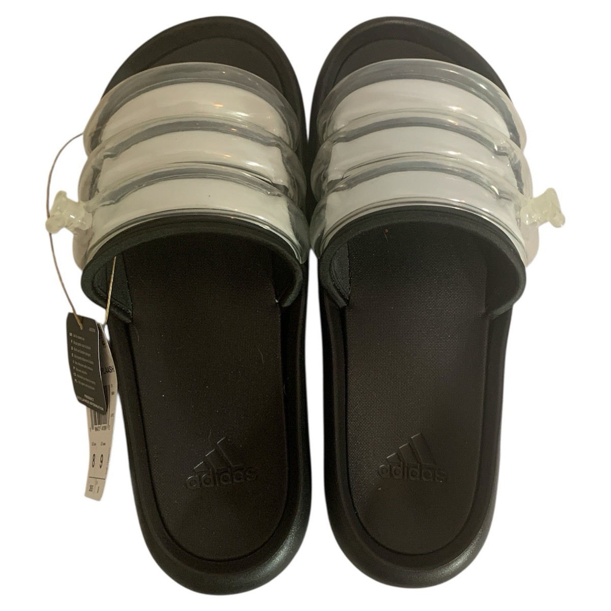 Adidas Men Adilette Zplaash Slide Sandal Black White Size 8  display picture 1