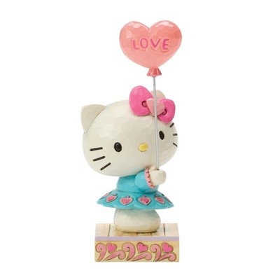 Enesco Sanrio by Jim Shore Hello Kitty Holding a Heart Balloon Figurine, 5 In...