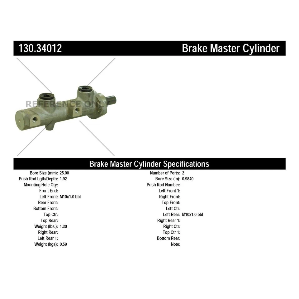 Centric Parts 130.34012 cilindro mestre de freio para 87-94 BMW 735i 735iL 750iL L7 - Imagem 4 de 4