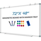 White Board Dry Erase Whiteboard for Wall 72" x 48" Aluminum Presentation Mag.