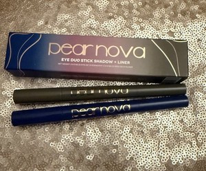 PEAR NOVA Eye Duo Stick Shadow And Liner AZURITE Blue & UNAKITE Green RV$44 New