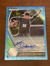 ANTHONY SOLOMETO 2021 Panini Prizm Draft Picks Auto Light Blue Lazer SSP
