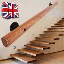 39"  Wooden Stair Handrail Step Grab Rail Wall Rails Bannister Staircase Safety