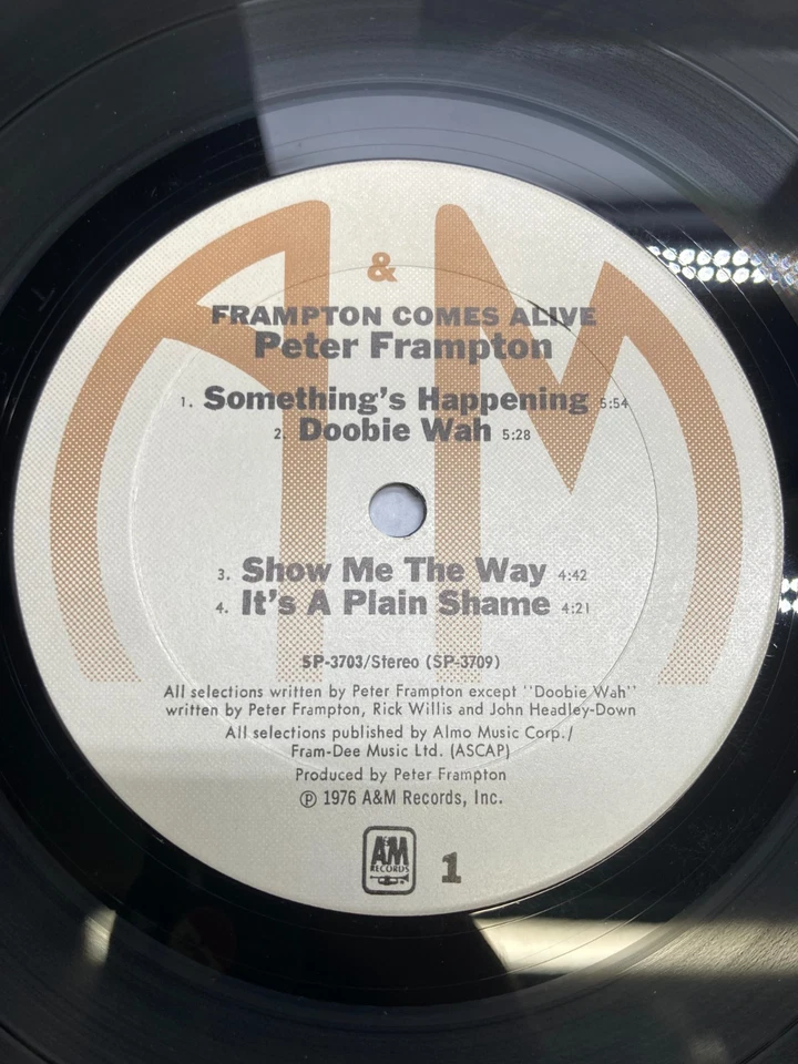 Peter Frampton Frampton Comes Alive! Vintage Vinyl 2LP 1976 A&M Record SP-3703 - Image 2 of 4