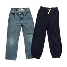 TWO OshKosh B  Gosh Pants Boys Size 8 Denim Jeans and Sweatpants Joggers