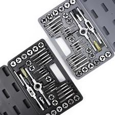 SAE and Metric Tap & Die Set 80 PCS, 16.54 × 12.01 × 8.07 inch, Black+gray 