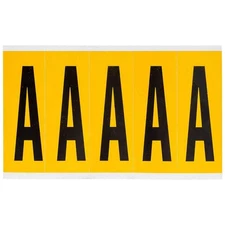 BRADY 1560-A Letter Label,A,5inHx1-3/4inW,No. Cards 1 32MF13