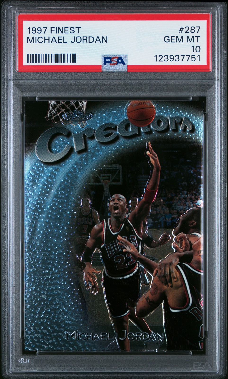 1997 FINEST #287 MICHAEL JORDAN PSA 10