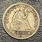 1853 Seated Liberty Silver Quarter with Arrows and Rays--Appears VF Condition