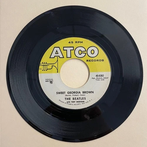THE BEATLES "SWEET GEORGIA BROWN/TAKE SOME INSURANCE" RARE ATCO 45 JUNE 1964 EX