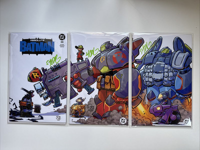 Absolute Batman #20   Triple Connecting Covers signed by Skottie w/COA Brand New