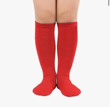 Zando Kids Soccer Baseball Football Softball Socks Cotton/Poly 6-8 Years, Red