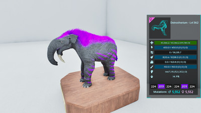  ARK Survival Ascended OFFICIAL PVE - DEINOTHERIUM TOP STATS COLORS