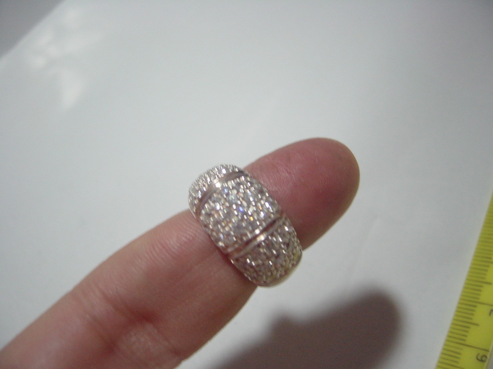 VINTAGE-SOLID SILVER SUPERB SPARKLING CUBICS-DOME… - image 11