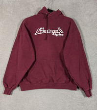 Vtg Jerzees Pi Kappa Alpha Fraternity Hoodie Men L Maroon Cotton Collegiate 90s