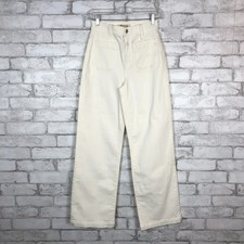 MADEWELL NWT Emmett Wide-Leg Full Length Tile White Jean Jeans sz 24 NR113