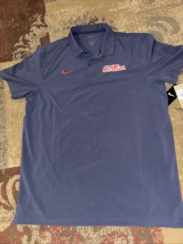 Nike Dri-Fit On Field Apparel Men M Short Sleeve Navy Blue Polo Shirt $85