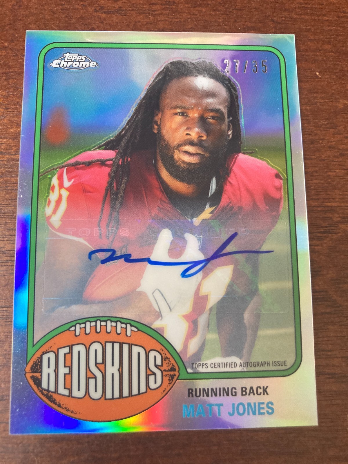 Matt Jones Topps Chrome #153 Autograph