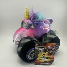Monster Jam Sparkle Smash Plush Monster Truck with Engine Sound 2025 New W Tags